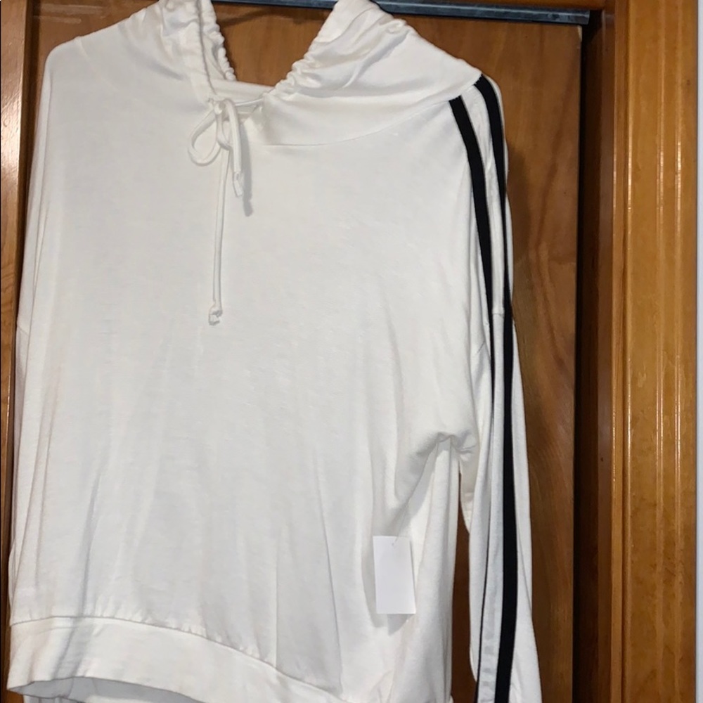Charolette Russe white silky hoodie
